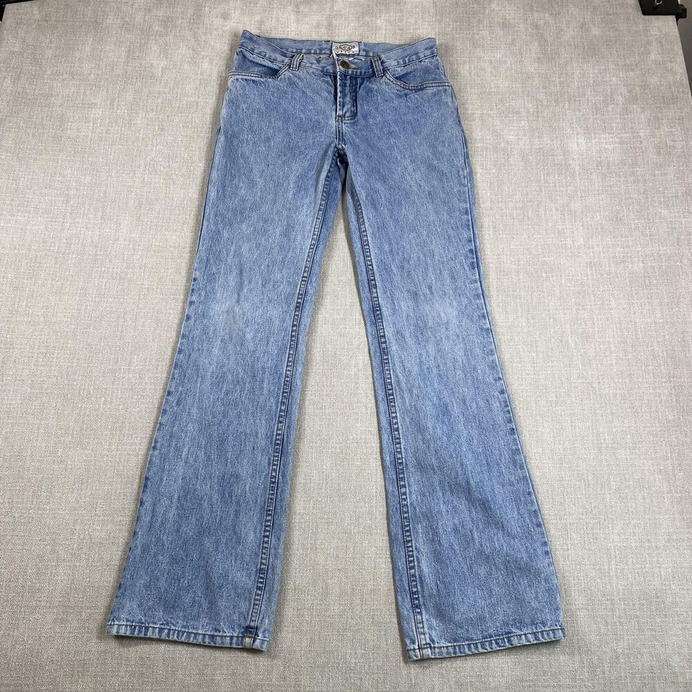 VTG 90s Oscar Jeans Womens 28 Blue Light Wash Mid Rise Bootcut Classic Fit Denim